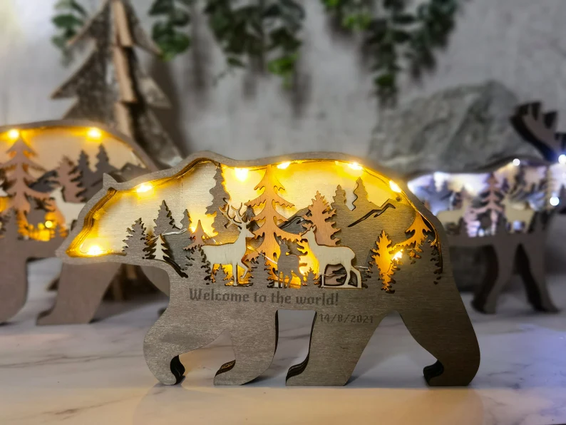🎄3D CARVING FOREST ANIMAL GIFT