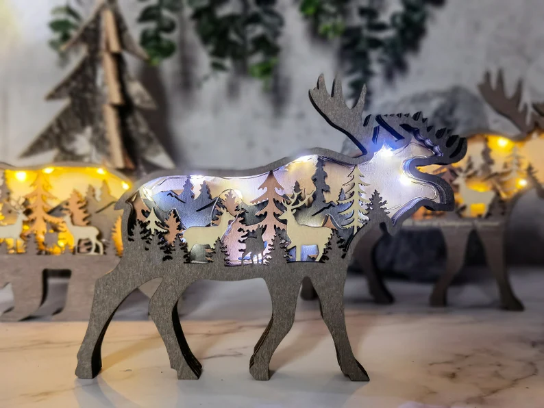 🎄3D CARVING FOREST ANIMAL GIFT