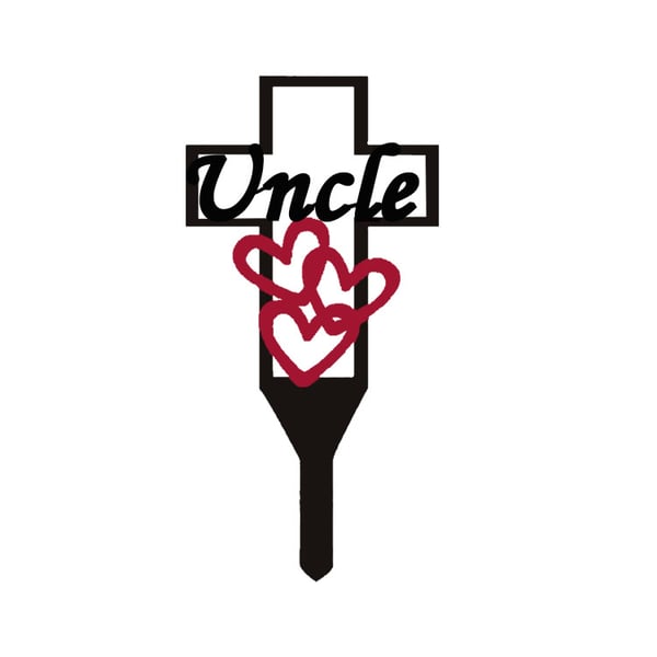 💖Cemetery Memorial Cross Stake for family member