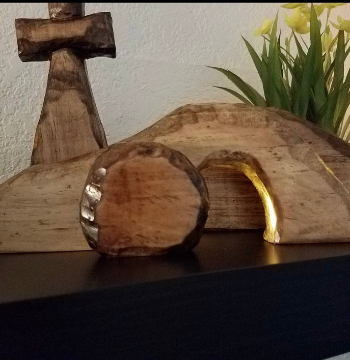 The empty tomb Easter Scene and Crossđ„Easter Hot Sale