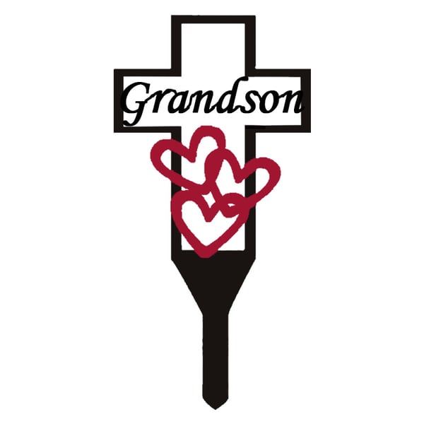 💖Cemetery Memorial Cross Stake for family member