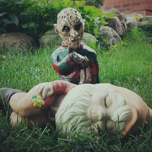 Horror Movie Garden Gnomes Killer-Great idea For Horror movie lovers🎁!