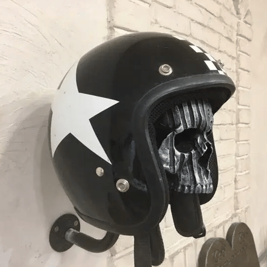 🎄Motorcycle Skull Helmet Holder with Beard(🎁Christmas gift for riders)