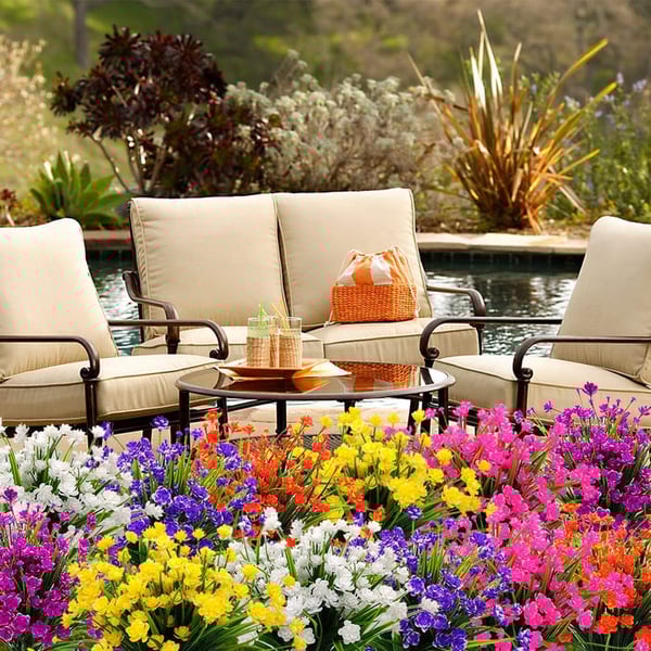 Outdoor Artificial Flowers💐(7 bundles)