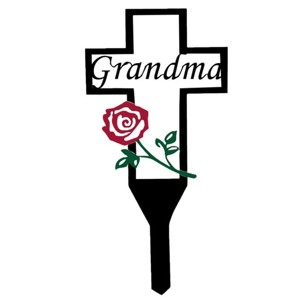 💖Cemetery Memorial Cross Stake for family member