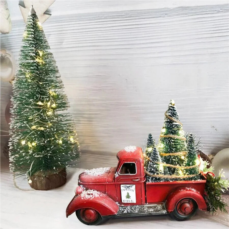 🎄Red Farm Truck Christmas Decors