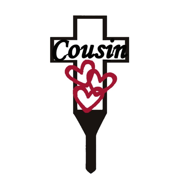 💖Cemetery Memorial Cross Stake for family member