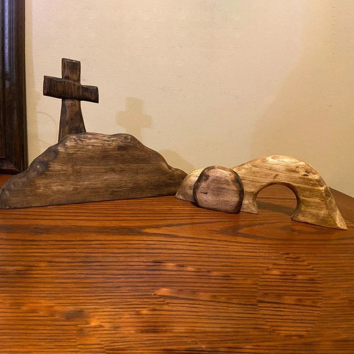 The empty tomb Easter Scene and Crossđ„Easter Hot Sale