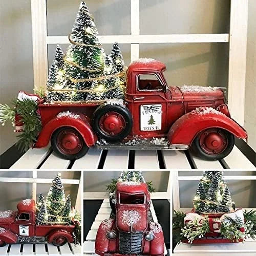 🎄Red Farm Truck Christmas Decors