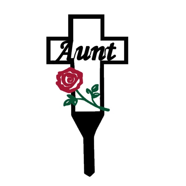 💖Cemetery Memorial Cross Stake for family member