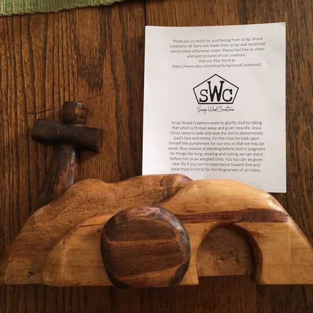The empty tomb Easter Scene and Crossđ„Easter Hot Sale