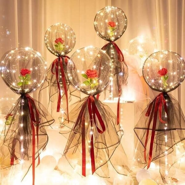 💕LED Luminous Balloon Rose Bouquet