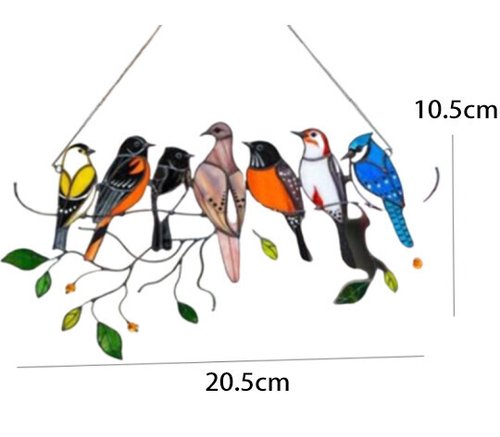 🎄Birds Stained Window Panel Hangings🎁