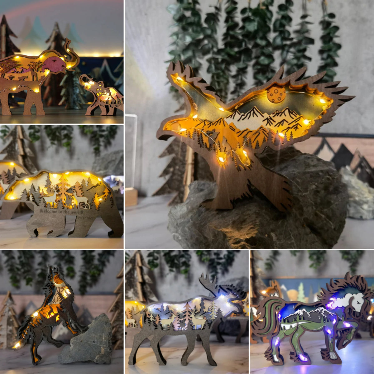 🎄3D CARVING FOREST ANIMAL GIFT