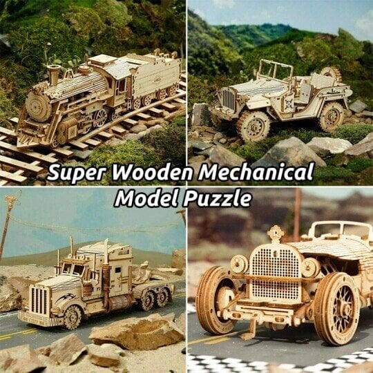 Super Wooden Mechanical Model Puzzle Set(Buy 2 Free Shipping)
