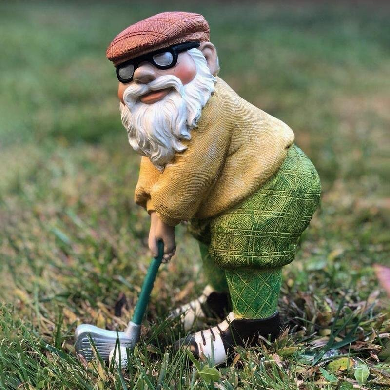 Golfer Grandpa Statue