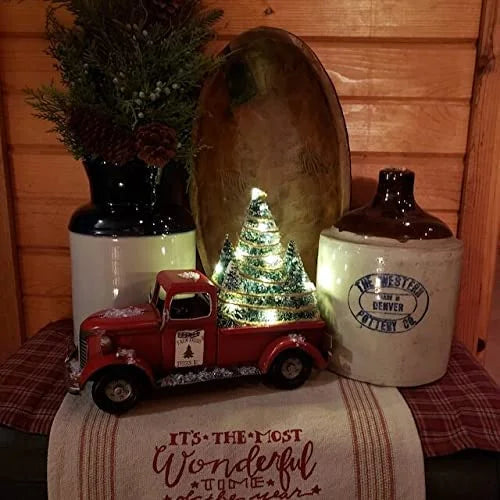 🎄Red Farm Truck Christmas Decors
