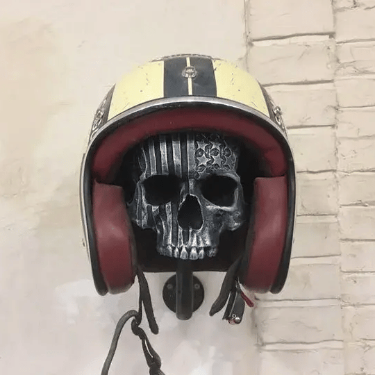 🎄Motorcycle Skull Helmet Holder with Beard（🎁Christmas gift for riders）